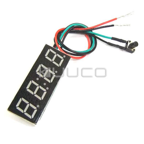 Dc 12v 24v led clock digital car motor watch 24 hour time mode green led display