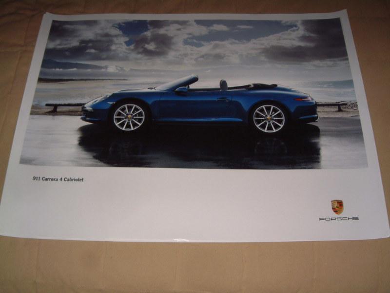 Porsche factory issued showroom poster of the porsche 911 4 s cabriolet (no.6)