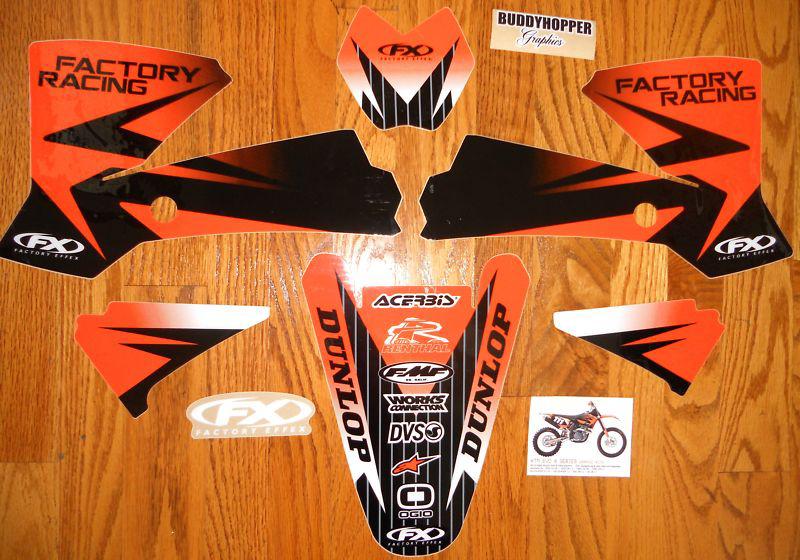 Factory effex ktm65  full evo graphics decals kit ktm  ktm 65 sx65 (02-08)