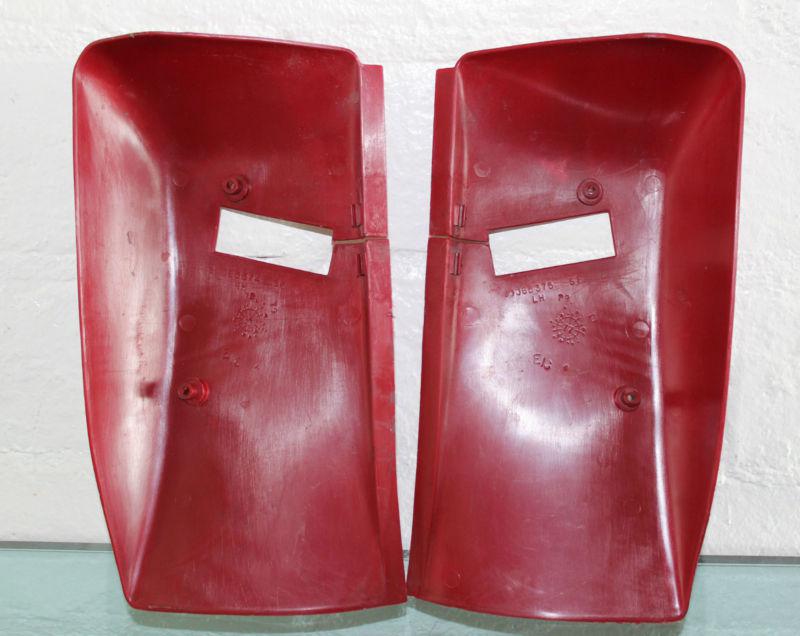 OEM GM 75-81 Firebird Trans Am Camaro RED SEAT BELT Retractor COVERS Pair #1, US $41.80, image 7