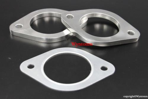 (2) 3" center exhaust 2 holet304 stainless steel flange 1/2" w/ aluminum gasket