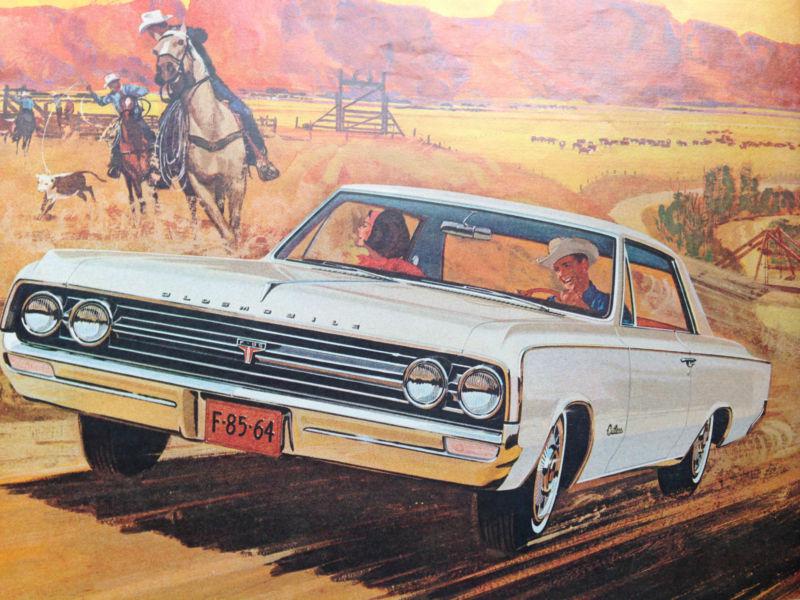 1964 oldsmobile f 85 cutlass  large general motors car ad 1965 1963 poster/print