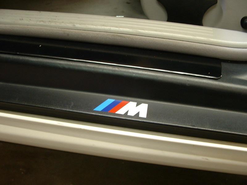 (2) door step decal sticker badge accent bmw"m logo"m3 m5 m6 x5 x6 3/5/6 series