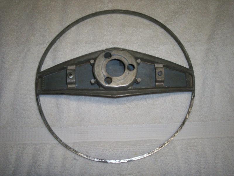 1958 CHEVROLET CHEVY ORIGINAL CHROME STEERING WHEEL HORN RING AND CENTER CAP, US $25.00, image 3
