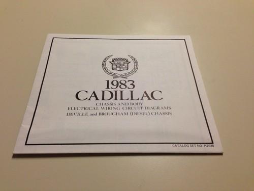 1983 cadillac deville and brougham diesel chassis wiring diagrams factory oem gm