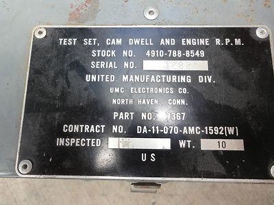 Test equipment Distributor Cam Dwell Engine RPM Timing Equipment UMC 7367 Aero, US $21.41, image 3