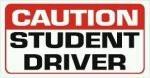 (2) student drivers - magnetic sign 12in x 24in.