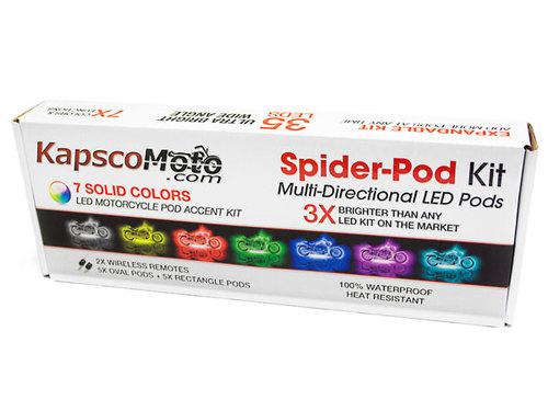 Motorcycle 7 color led light spider-pod for kawasaki en vulcan 450 500 ltd