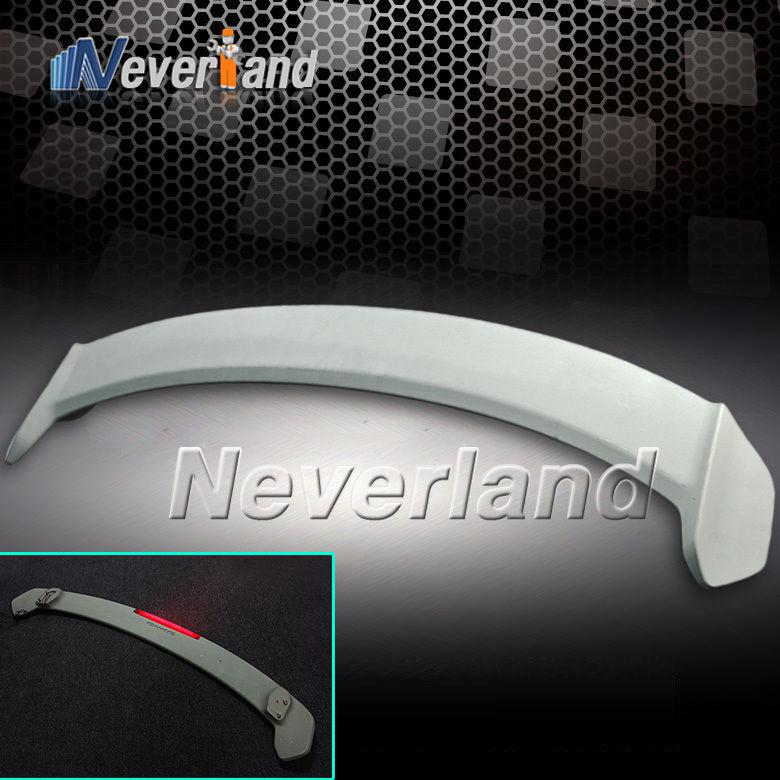 Painted trunk abs spoiler with light for honda civic 4dr sedan 2012 & up