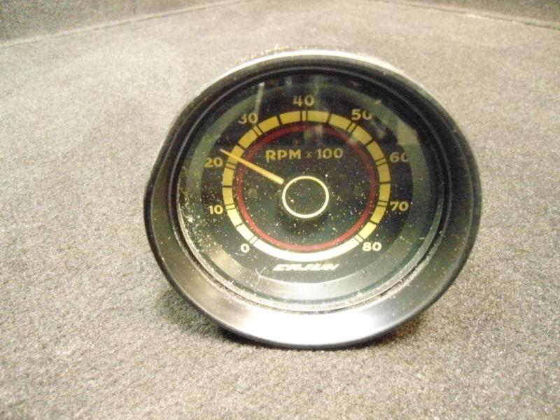 Medallion/cajun 3.5" tachometer 8000 rpm outboard boat instrument # 1