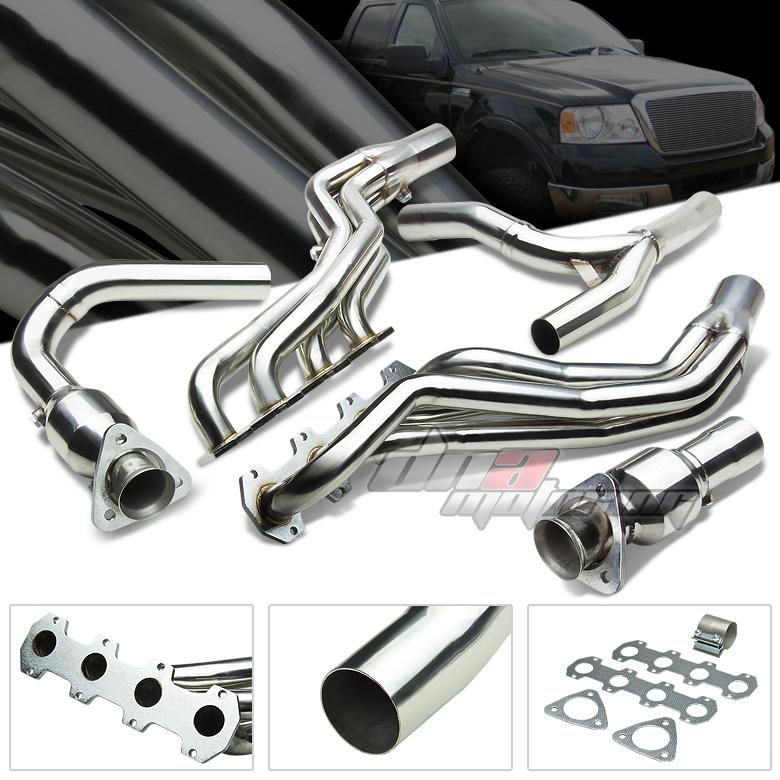 04-08 ford f150 5.4l 330 cu in v8 stainless steel racing header manifold exhaust