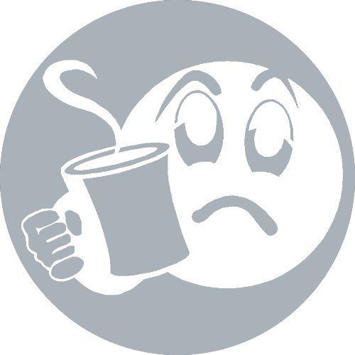 Emoticon first cup vinyl decal for auto or home