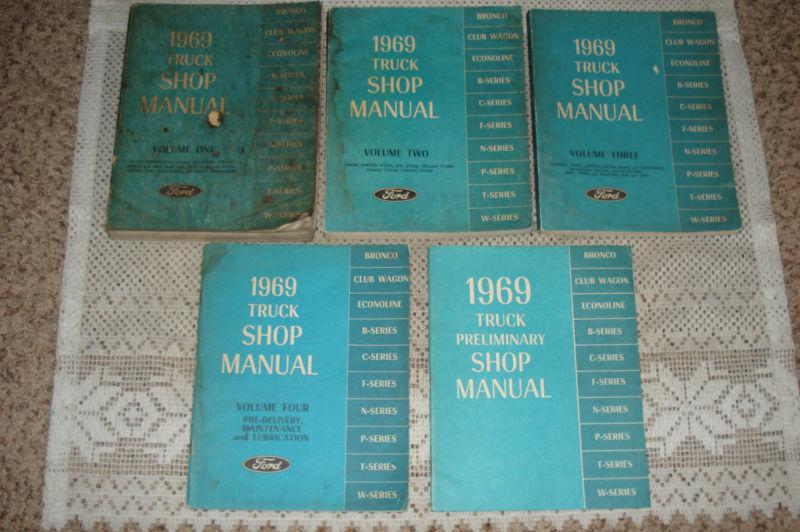 1969 ford truck shop manual set original service books truck plus extra manual