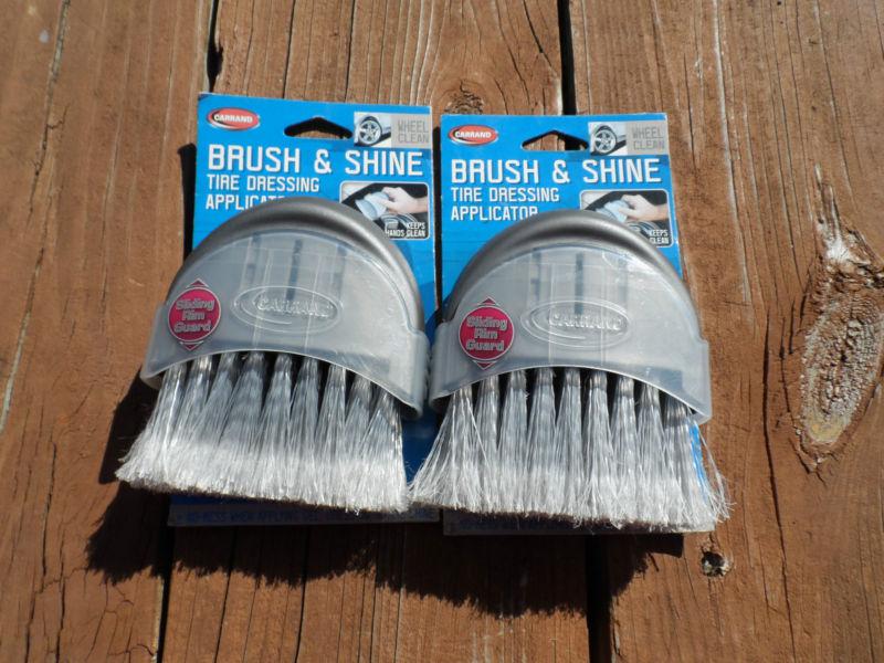 2 carrand brush shine tire dressing applicator wheel clean slide rim guard nip