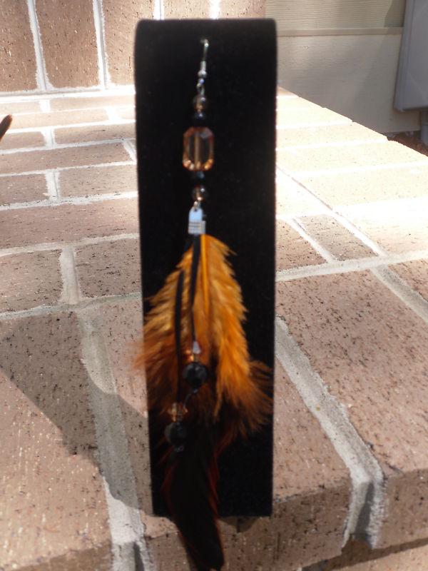 Single Feather Earring Harley-Davidson's Colors, US $3.00, image 2