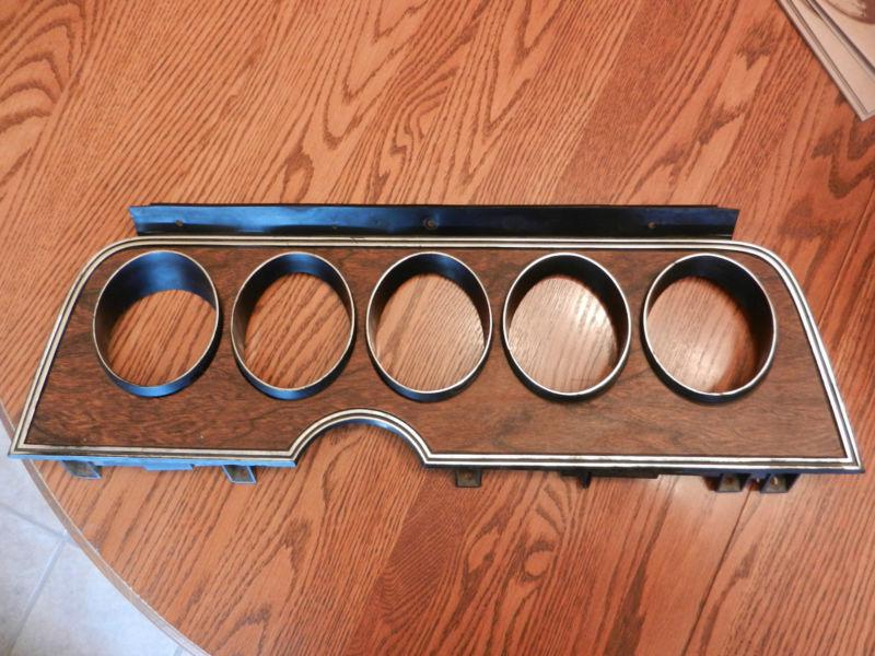 1973 ford torino or ranchero dashboard dash woodgrain plastic gauge bezel