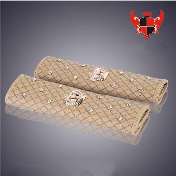 Luxury Car Seat Belt Pad Crown Safety Seat Belt Shoulder Pads Cover Comforable, US $24.99, image 2