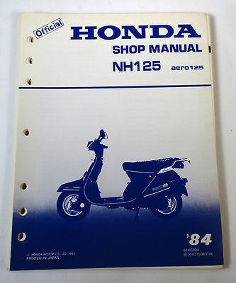 Honda aero 125 nh125 service manual 1984