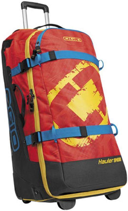 Ogio hauler 9400 wheeled adult gear bag,nuclear/orange,7400cu in/33hx17wx14.75d