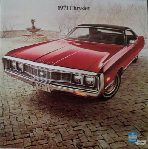 Nos 1971 chrysler newport 300 new yorker town &amp; country imperial sales brochure