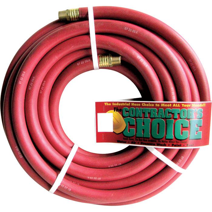 Indust rubber air hose- 50ft 3/4in npt fittings 300 psi