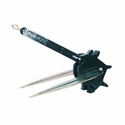 Salt water digger anchor  -  boat / pontoon anchor (15lb) weed free design