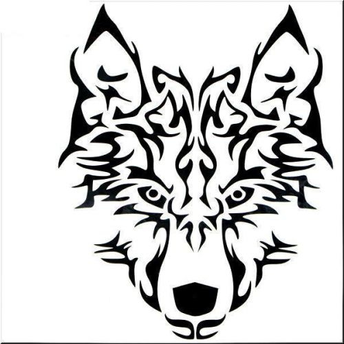 Car decoration decals sticker black wolf decal sticker 72cm x 53cm