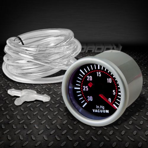 Universal 2" smoke-tinted full sweep led 0-30 hg racing vacuum ratio gauge meter
