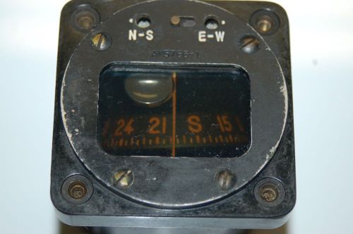 Pilot's aircraft standby wet compass an 5766-1 kollsman instrument square d co.