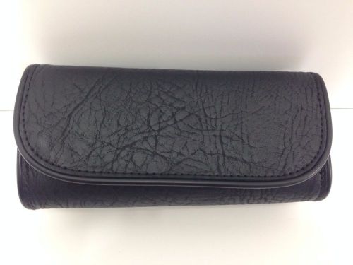 Windshield handlebar bag plain leather motorcycle motorbike