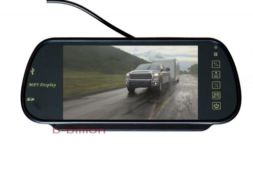 7&#034; rear view av video fm audio out tft lcd monitor sd usb mp3 mp4 mp5 player ua
