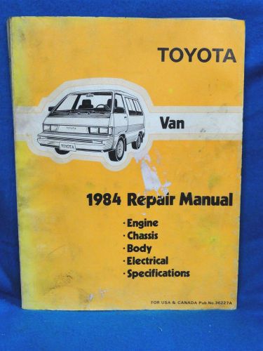 1984 * toyota van * oem ** dealership service manual ** engine, electric, body