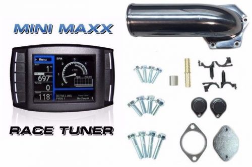 H&amp;s mini maxx tuner &amp; egr delete silver elbow 08-10 ford 6.4l powerstroke diesel