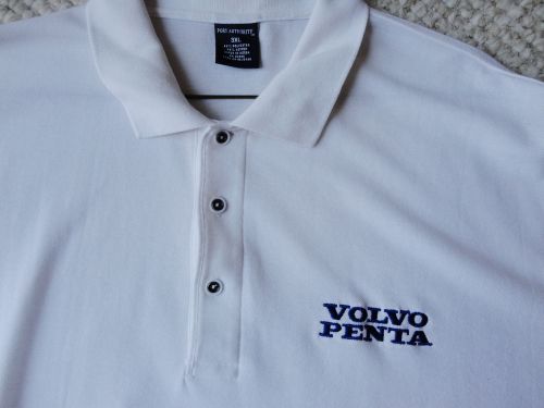 Volvo penta mens polo rugby shirt xxxl 3xl embroidered front logo *very nice!*