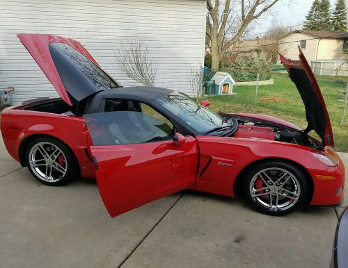 2008 c6 corvette z06 beautiful red mint condition excellent driving vehicle