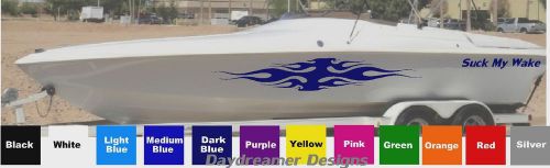 Wild vinyl boat flames decal kit/ sticker / tribal graphics / u pick the color