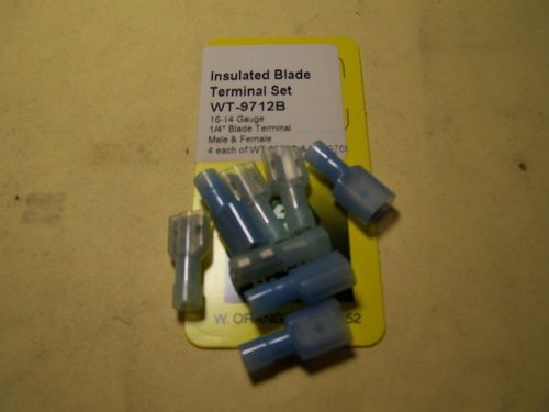 Electrical terminal - insulated blade sets - 16-14 ga, 1/4&#034; blade, male &amp; female