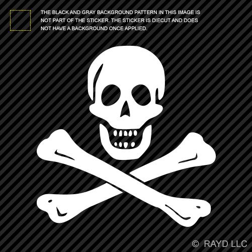 Jolly roger edward of england pirate sticker die cut decal self adhesive vinyl