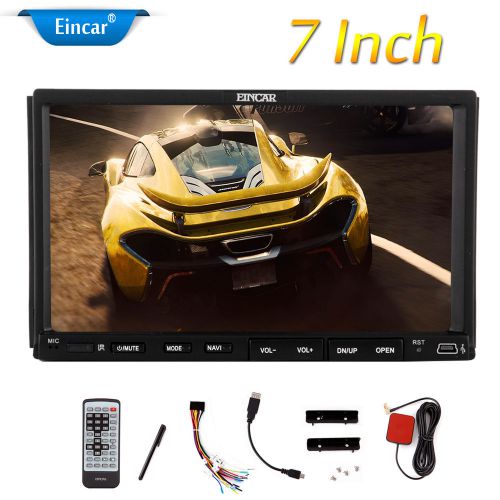 Eincar capacitive touchscreen 2din gps sat car stereo radio dvd player bt camera