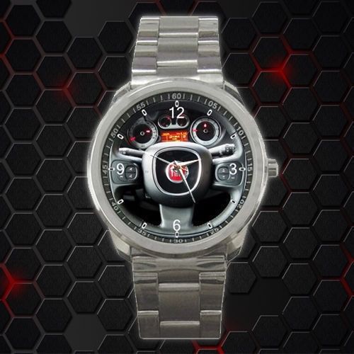 Limited editions !! design 2014 fiat 500l steering wheel sport metal watch