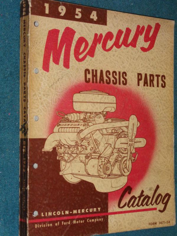 1954 mercury chassis parts catalog original parts book!