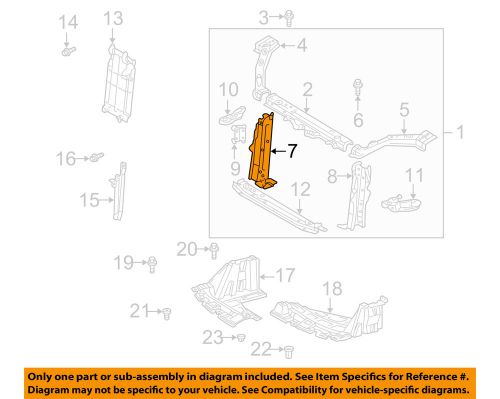 Toyota oem radiator support-side support right 5321152041