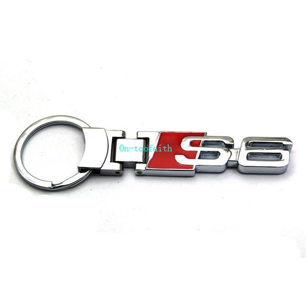 Pendant keychain key chain ring chrome for a6 s6  rs6 q6 