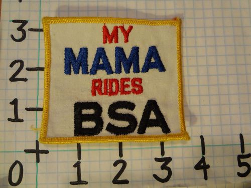 Vintage nos bsa motorcycle patch from the 70's 008 mama rides