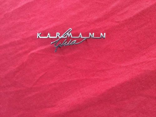 Vw "karmann ghia" chrome dash script, new, one, 1960-1974 coupe or convertible!!