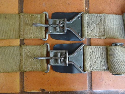 Vintage military aircraft lever seat belts.  rat rod hot stca trog