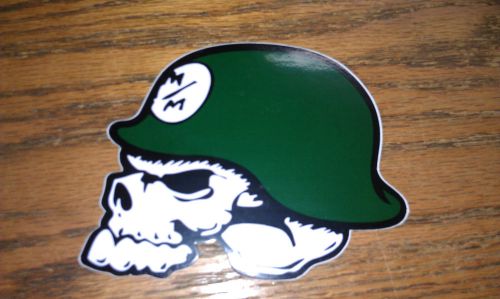 Metal mulisha decal sticker, large, 4-1/2" x 3-1/2" , facing left