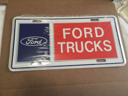 Vintage ford trucks logo license plate
