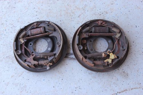 87-93 mustang fox body rear drum backing plate pair 8.8 rh lh oem used