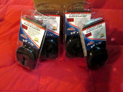 3/8"x72" black double braided mfp fender line (4 pack)
